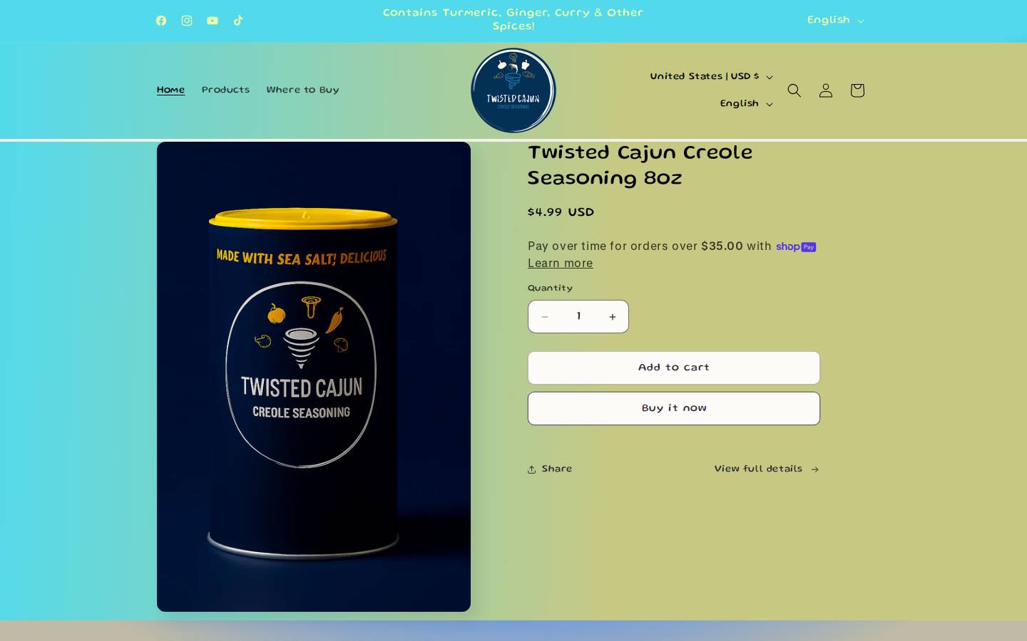 twistedcajun.com homepage screenshot