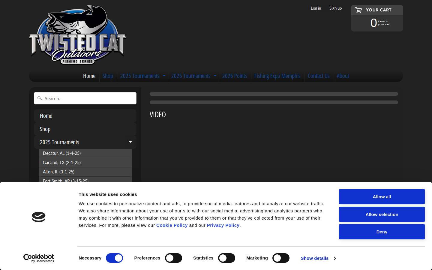 twistedcatoutdoors.com homepage screenshot