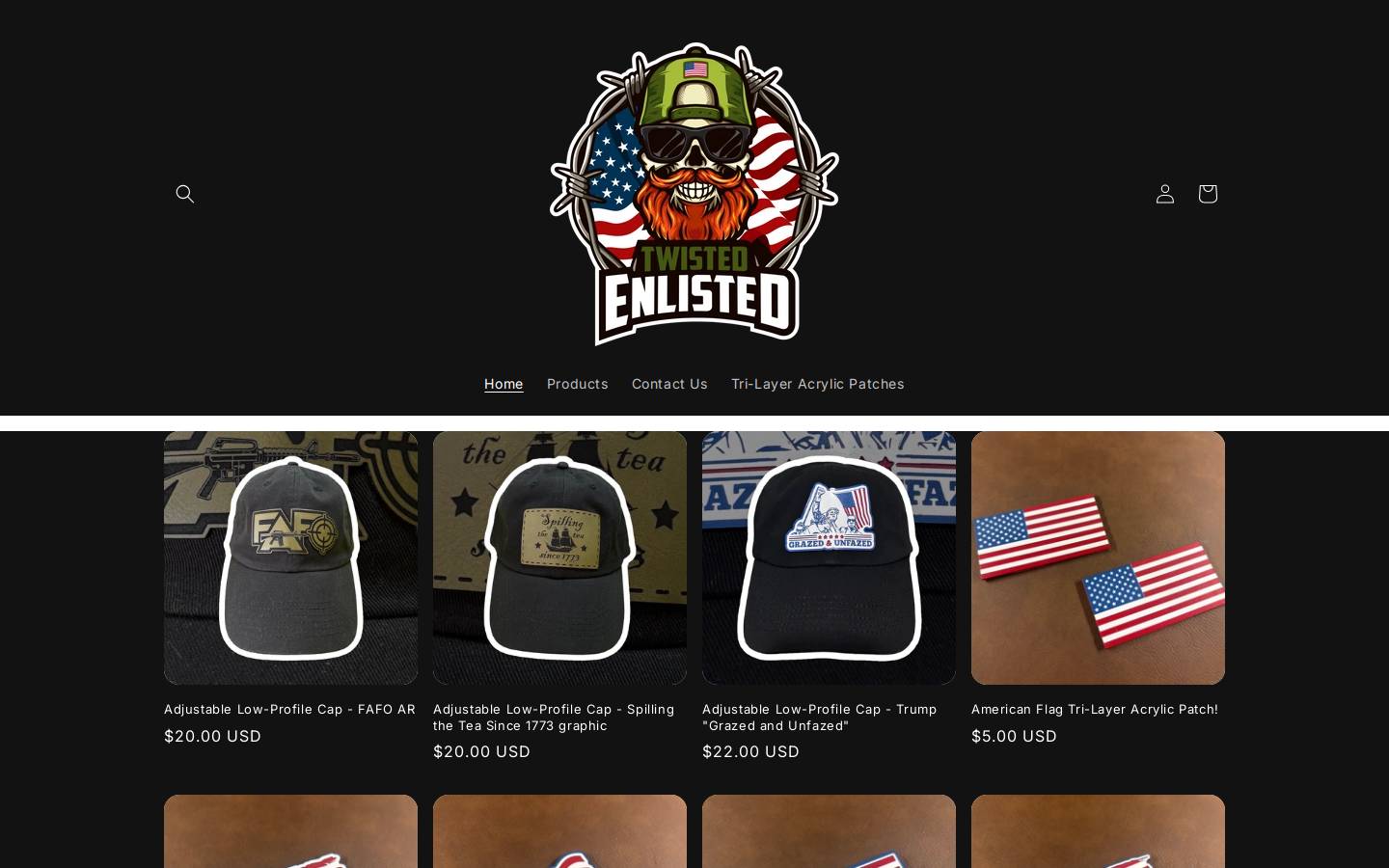 twistedenlisted.com homepage screenshot