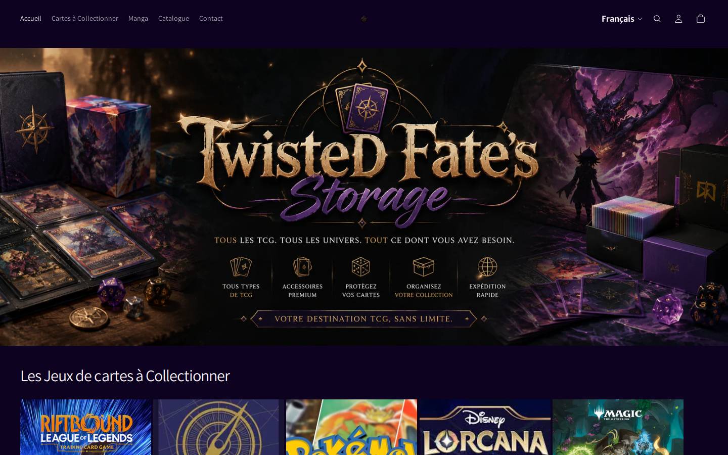twistedfatesstorage.com homepage screenshot