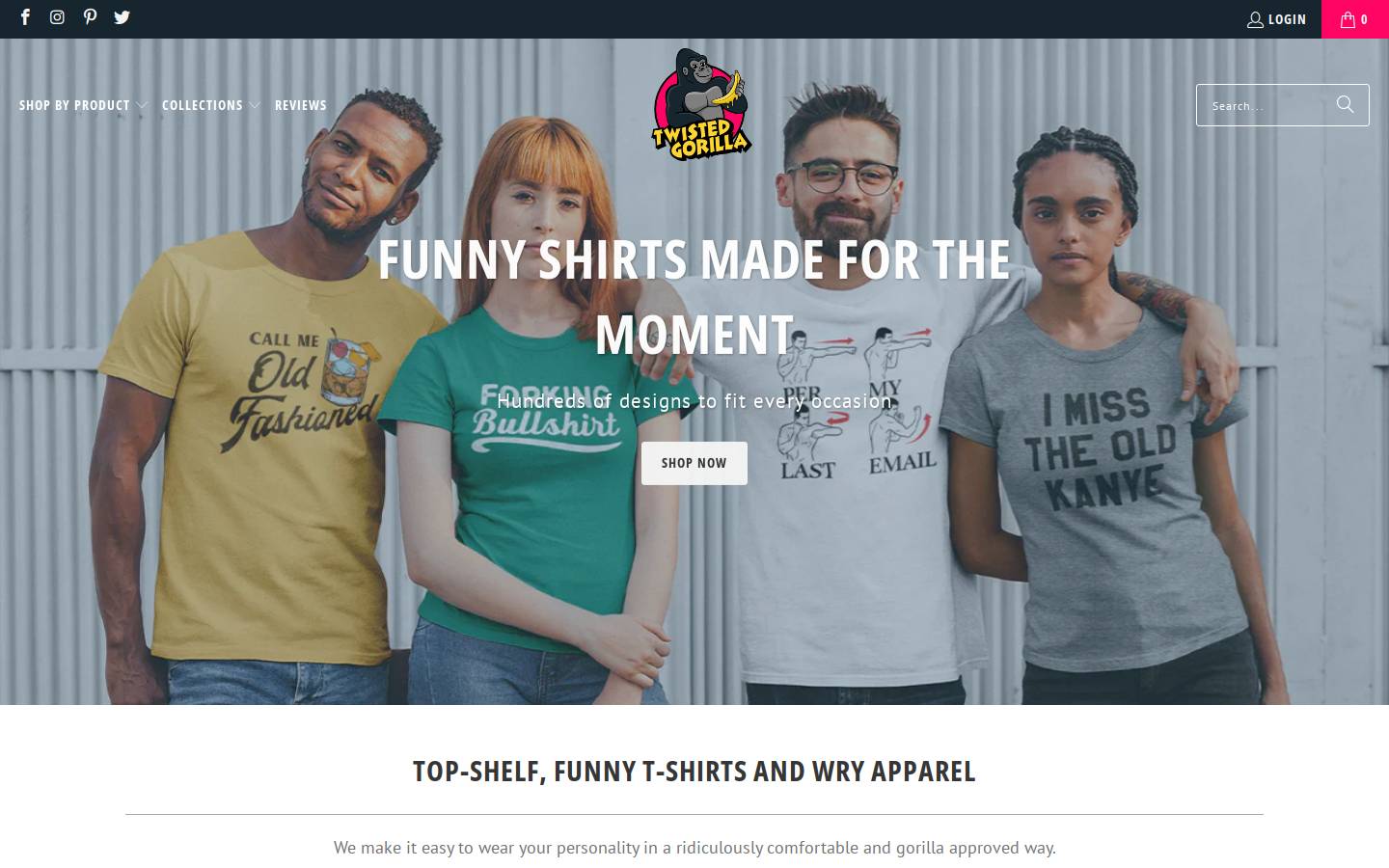 twistedgorilla.com homepage screenshot