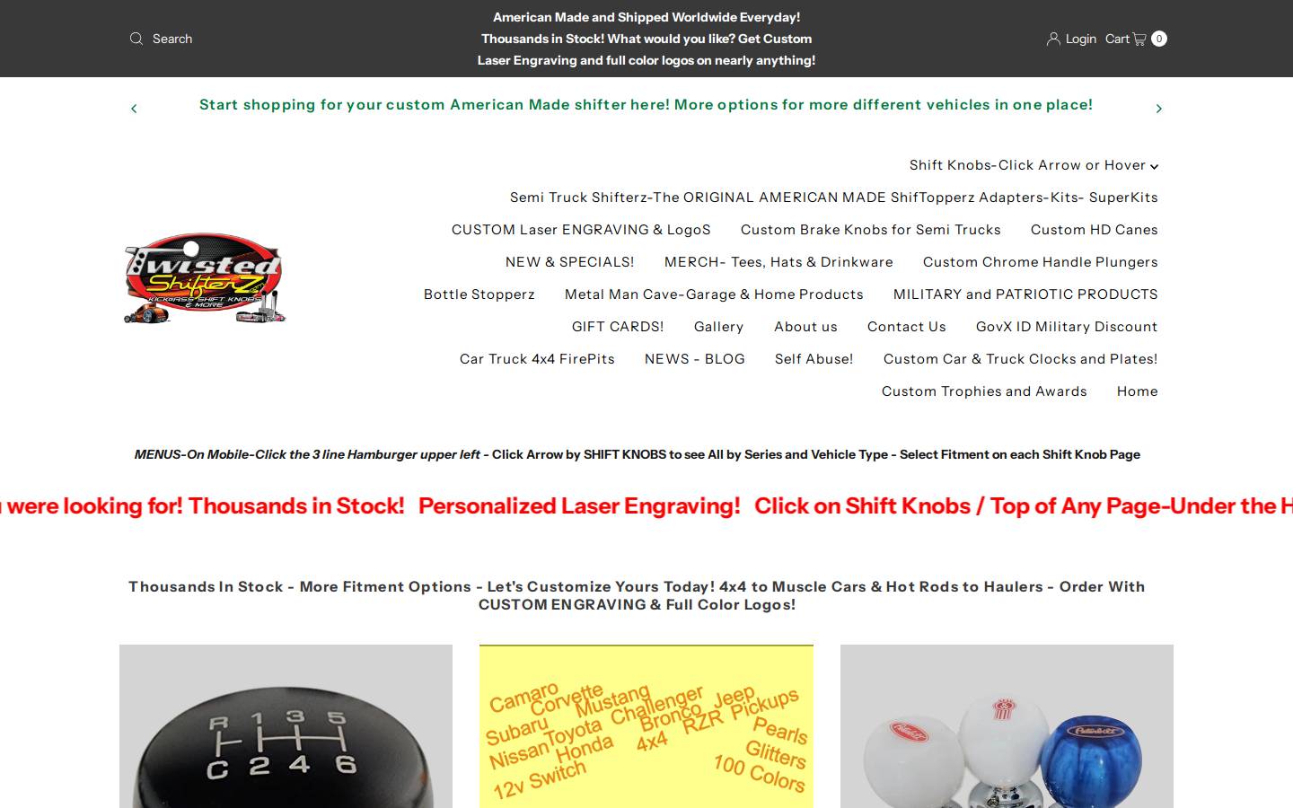 twistedshifterz.com homepage screenshot