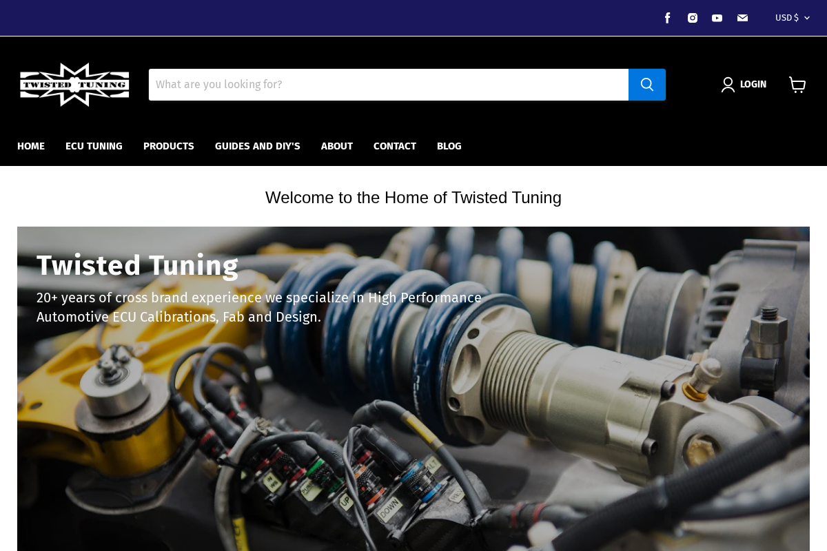 Twisted Tuning homepage screenshot