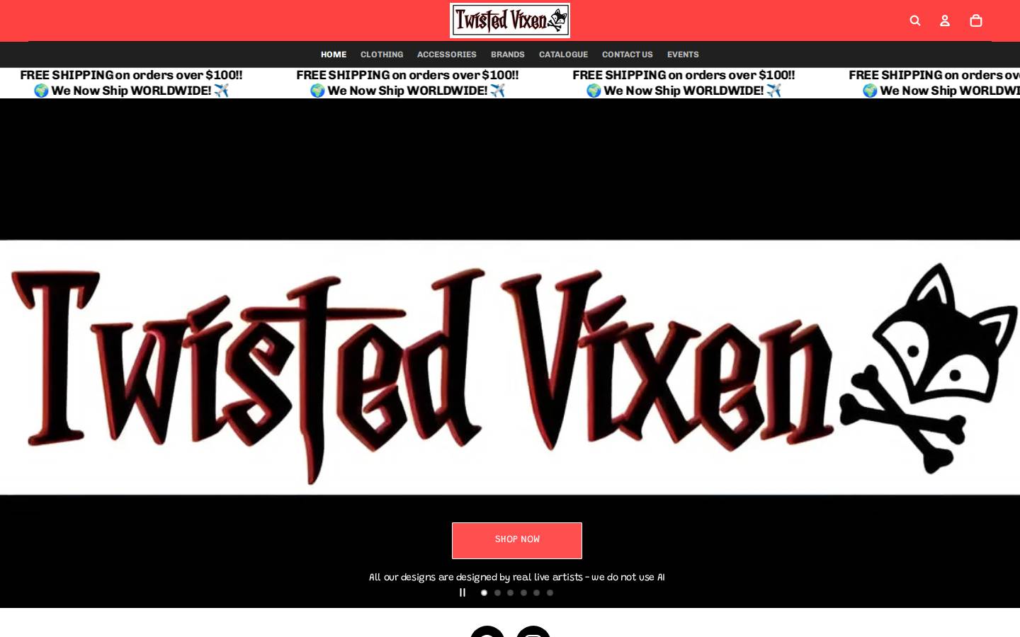 twistedvixen.com.au homepage screenshot