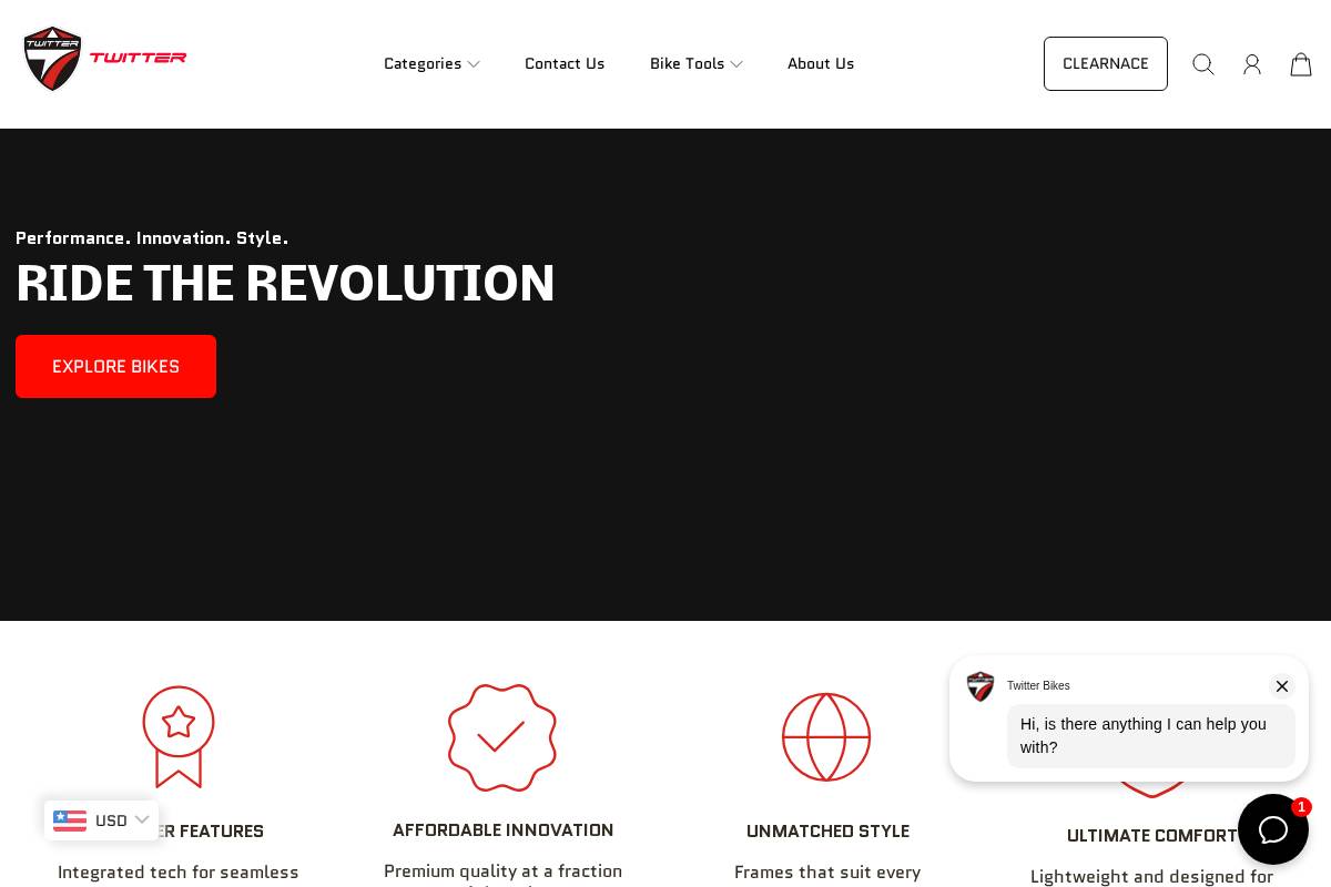 Twitterbikeusa homepage screenshot