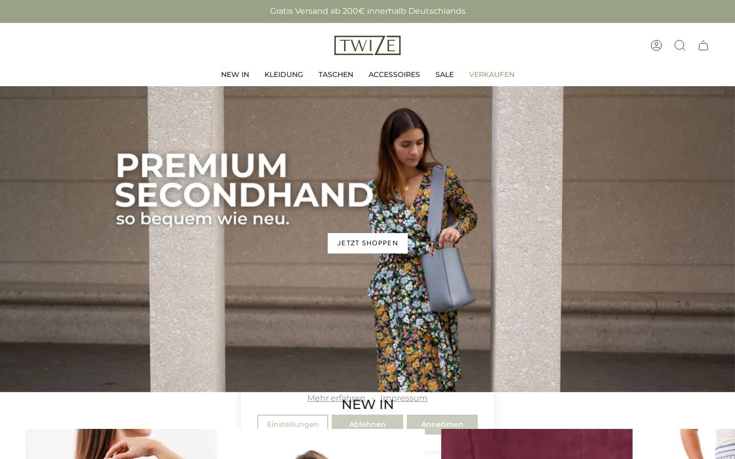 twize.shop homepage screenshot