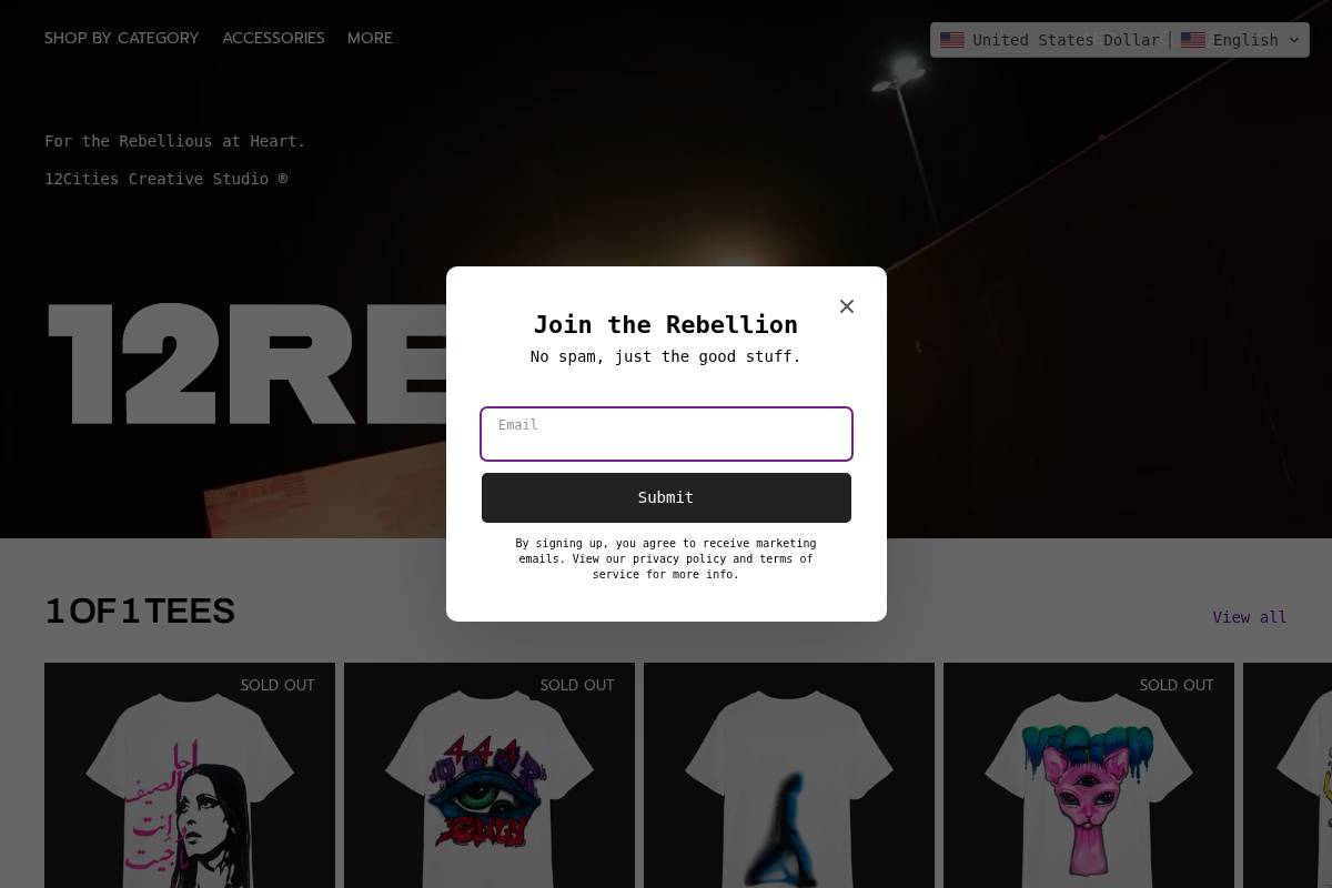 twlvrbls.com homepage screenshot