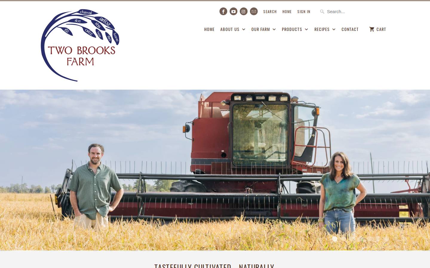 twobrooksfarm.com homepage screenshot