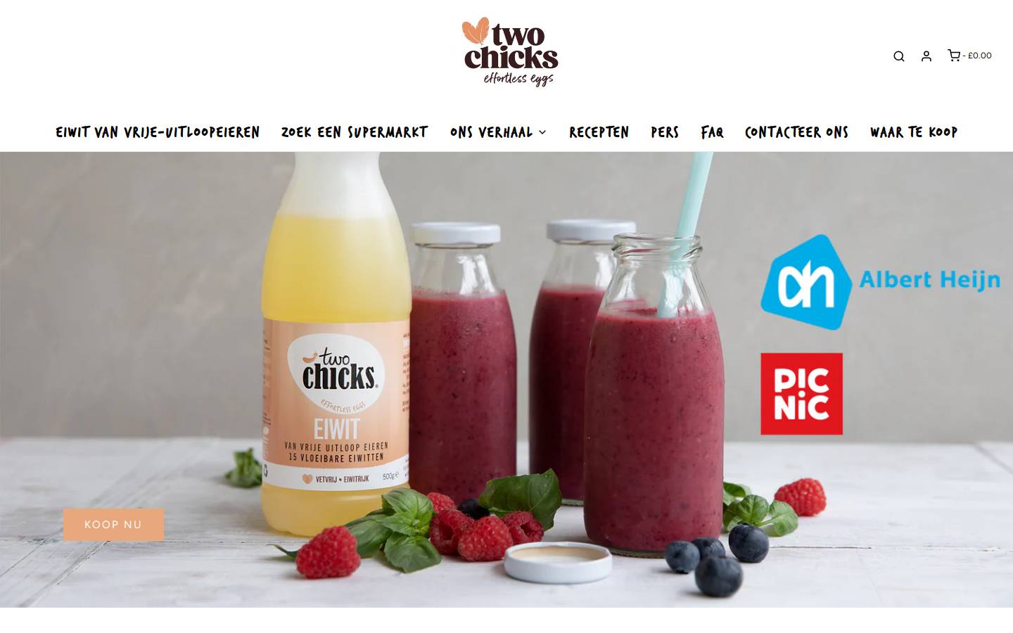 twochicks.nl homepage screenshot