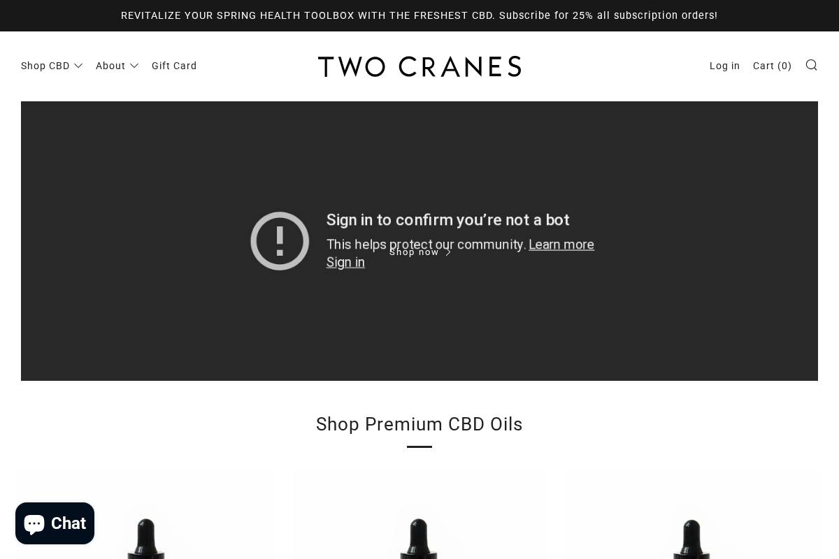 twocranes.co homepage screenshot