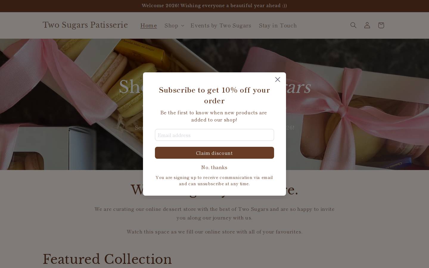 twosugars.shop homepage screenshot