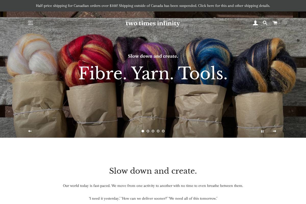 twotimesinfinity.ca homepage screenshot