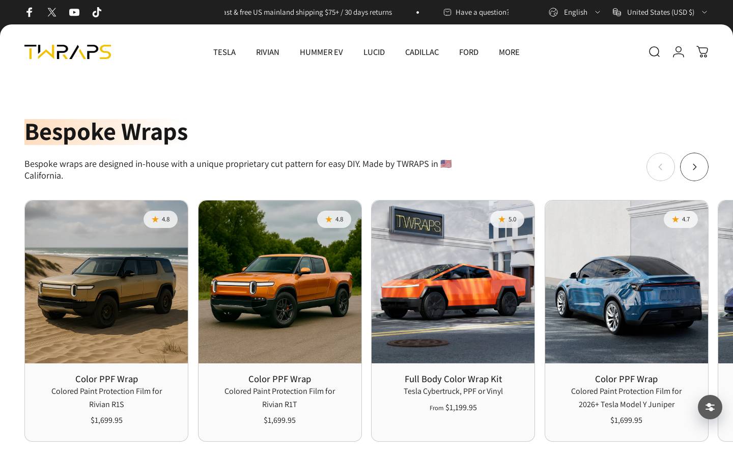 twraps.com homepage screenshot