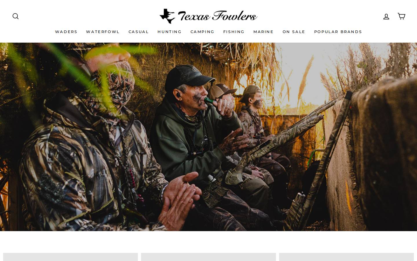 Texas Fowlers homepage screenshot