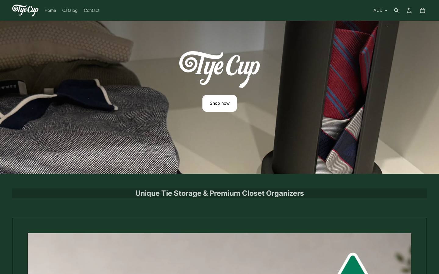 tyecup.com homepage screenshot