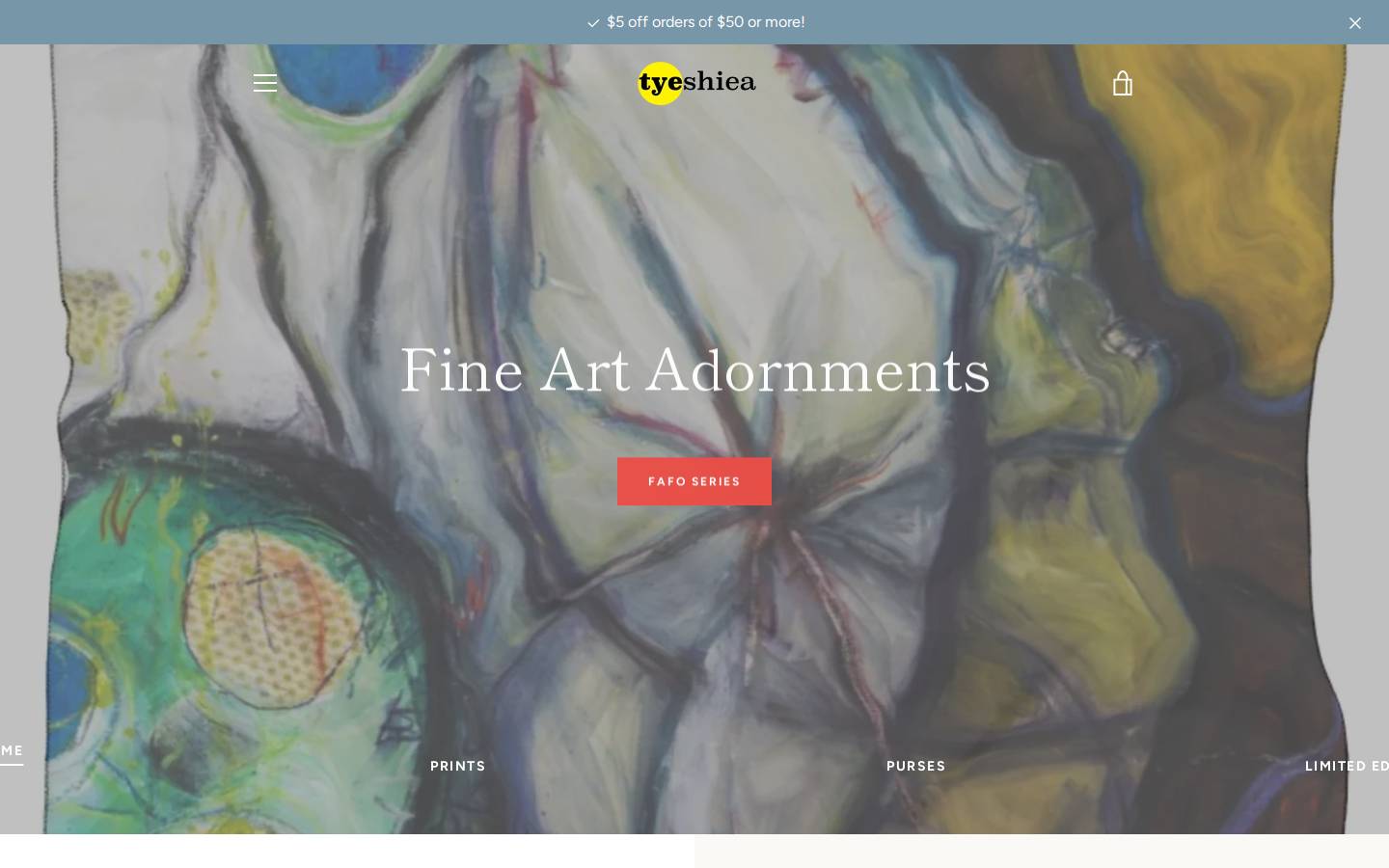 tyeshiea.com homepage screenshot