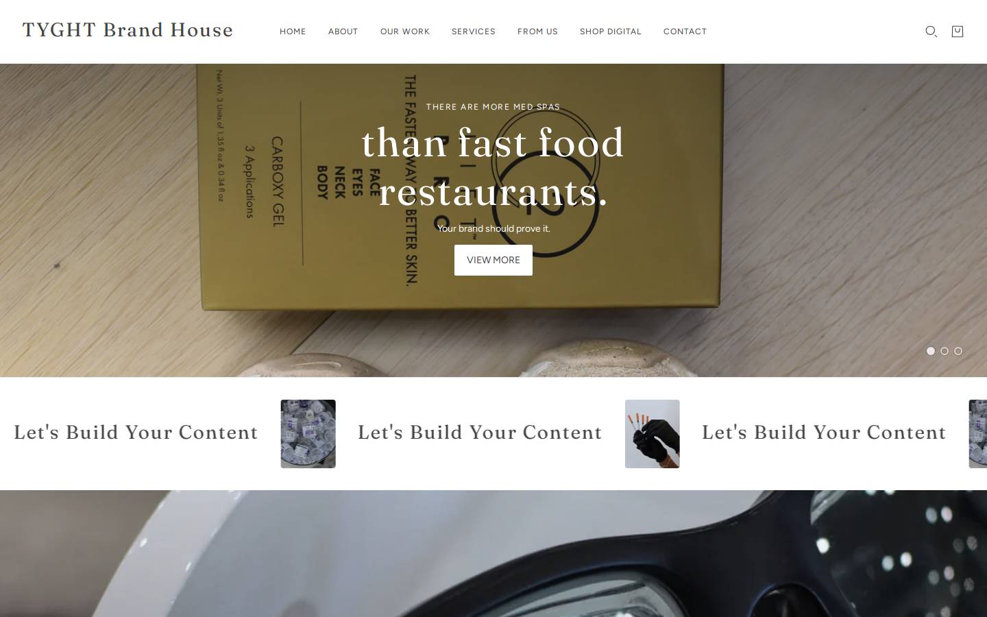 tyghtbrandhouse.com homepage screenshot