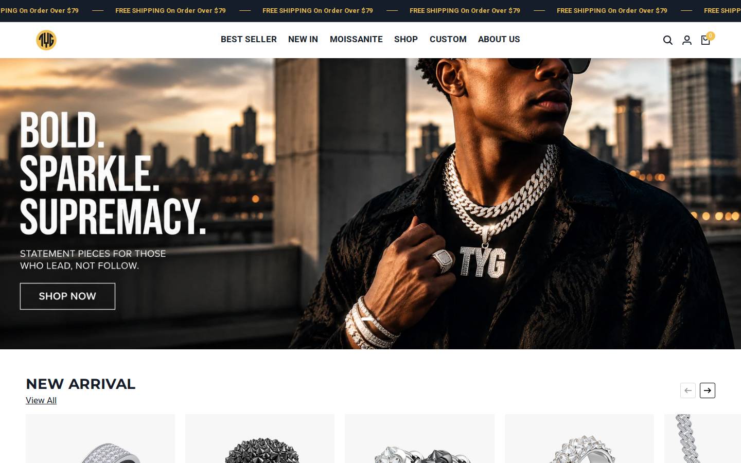 tygshop.com homepage screenshot