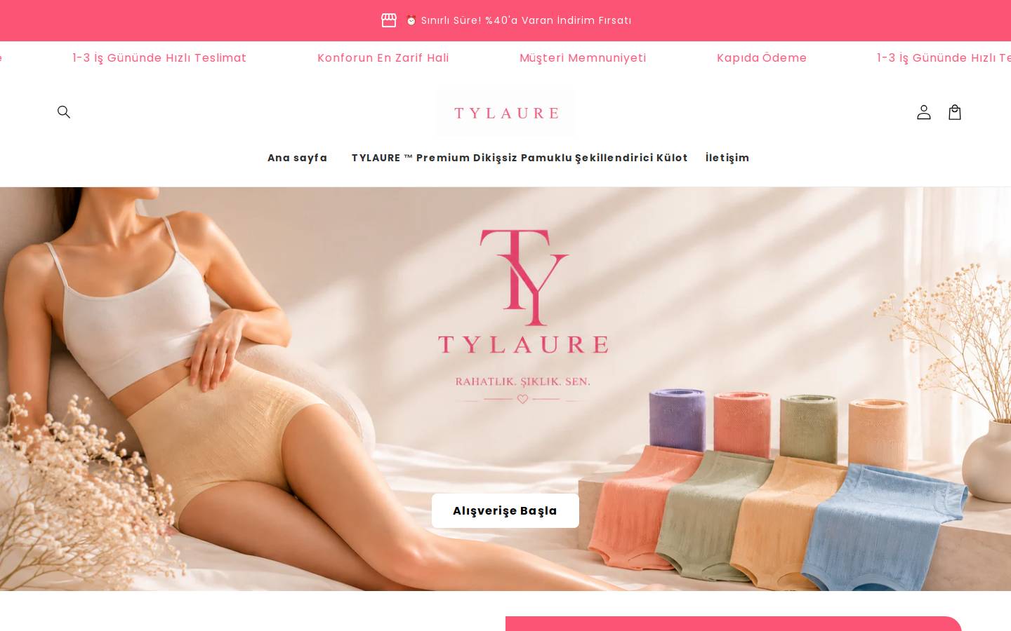 tylaure.com homepage screenshot