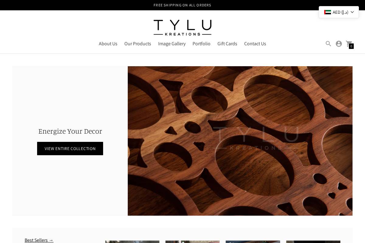 tylukreations.com homepage screenshot