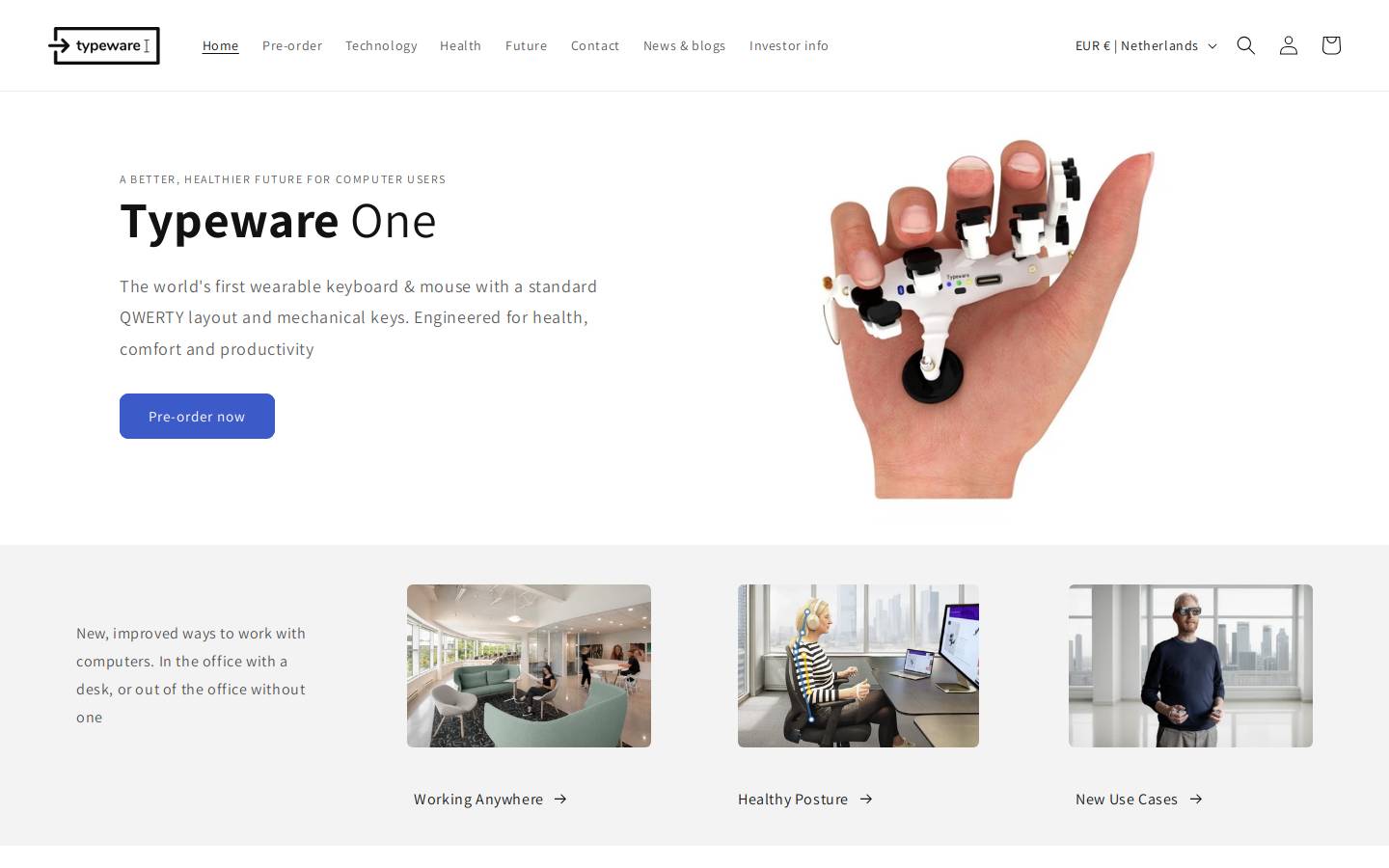 typewear.health homepage screenshot