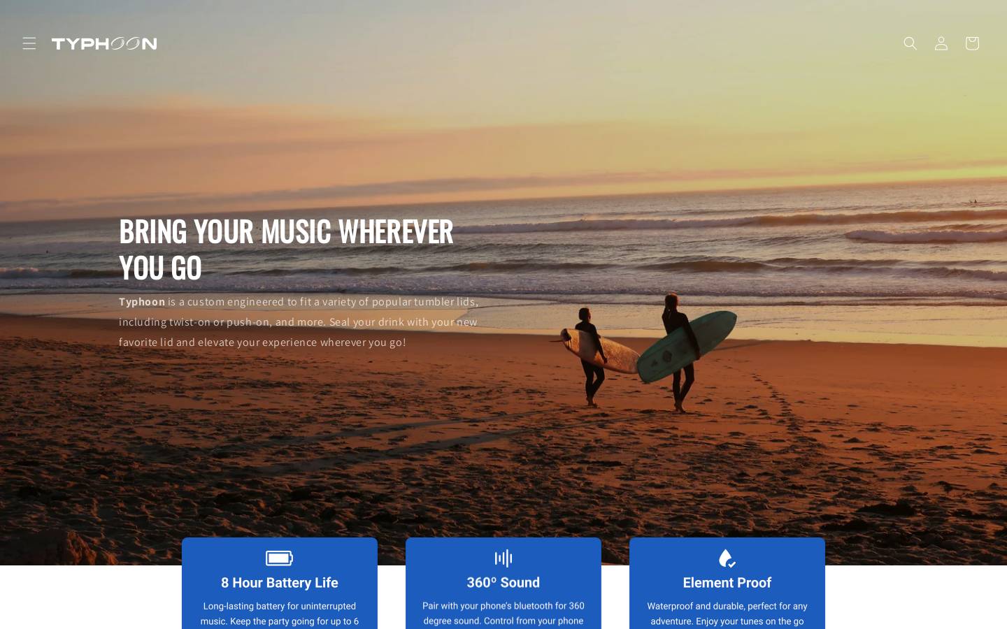 typhoonworld.com homepage screenshot