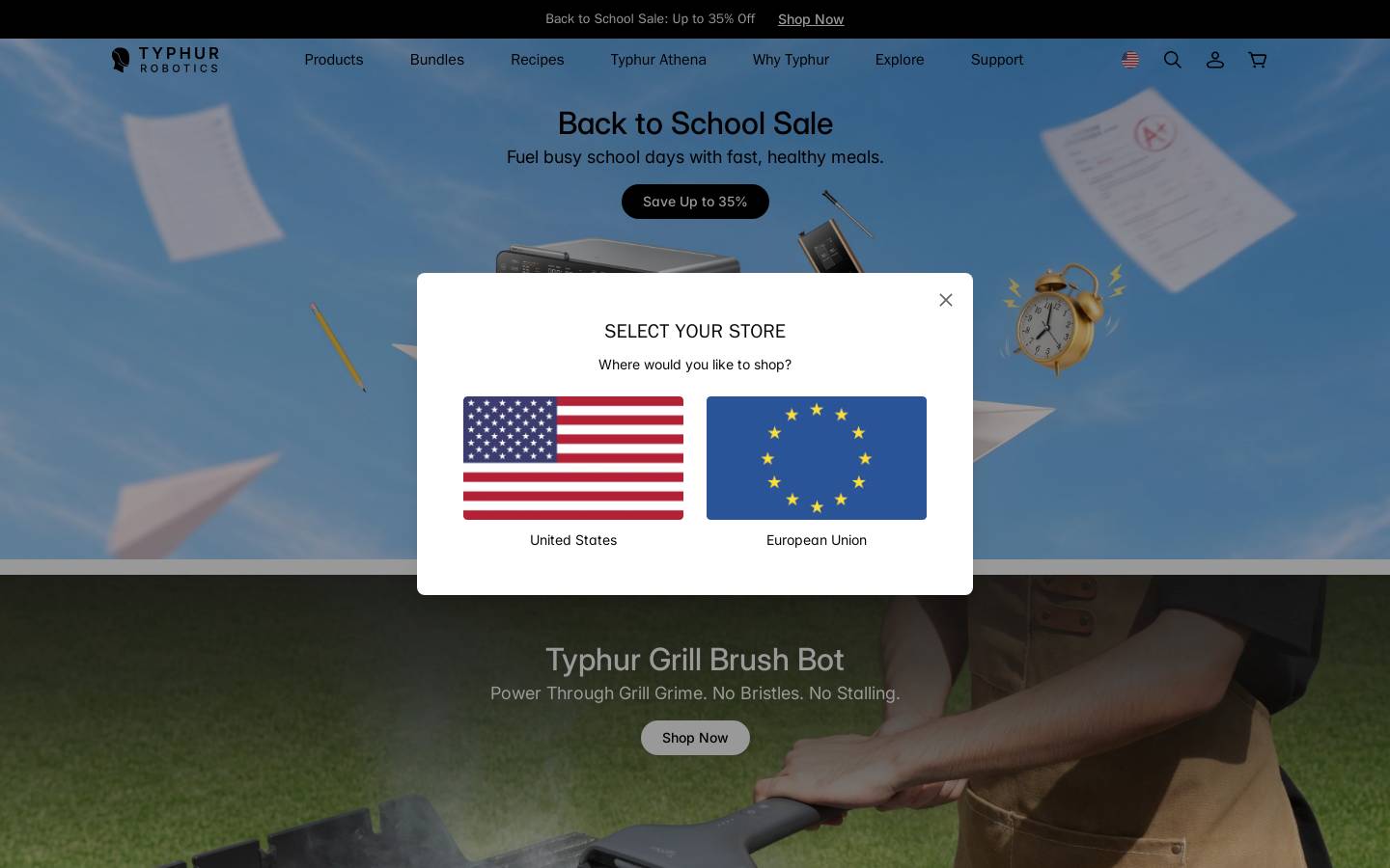 Typhur homepage screenshot