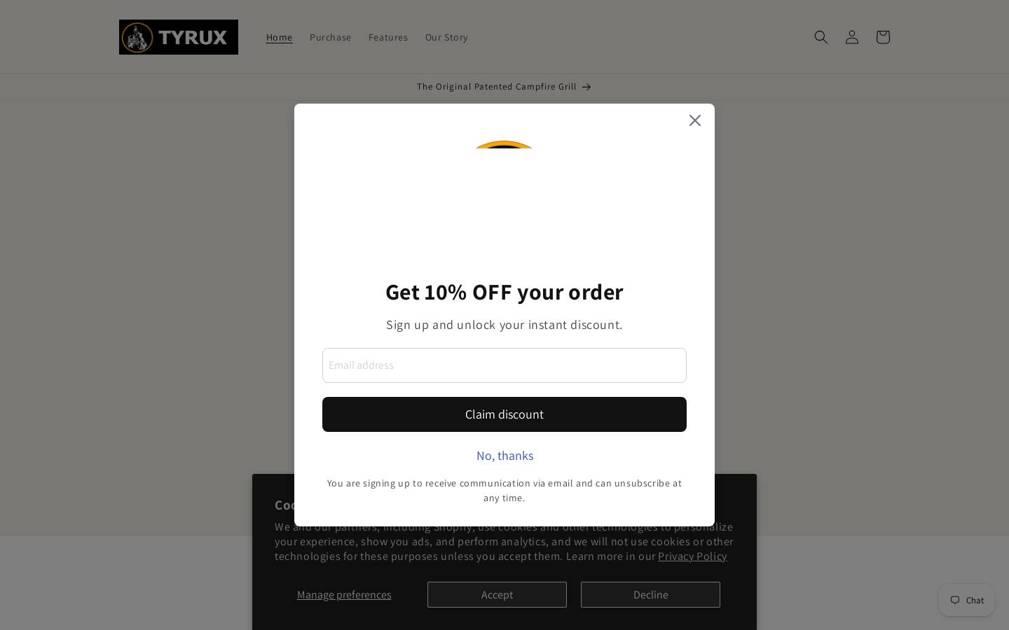 tyrux.com homepage screenshot