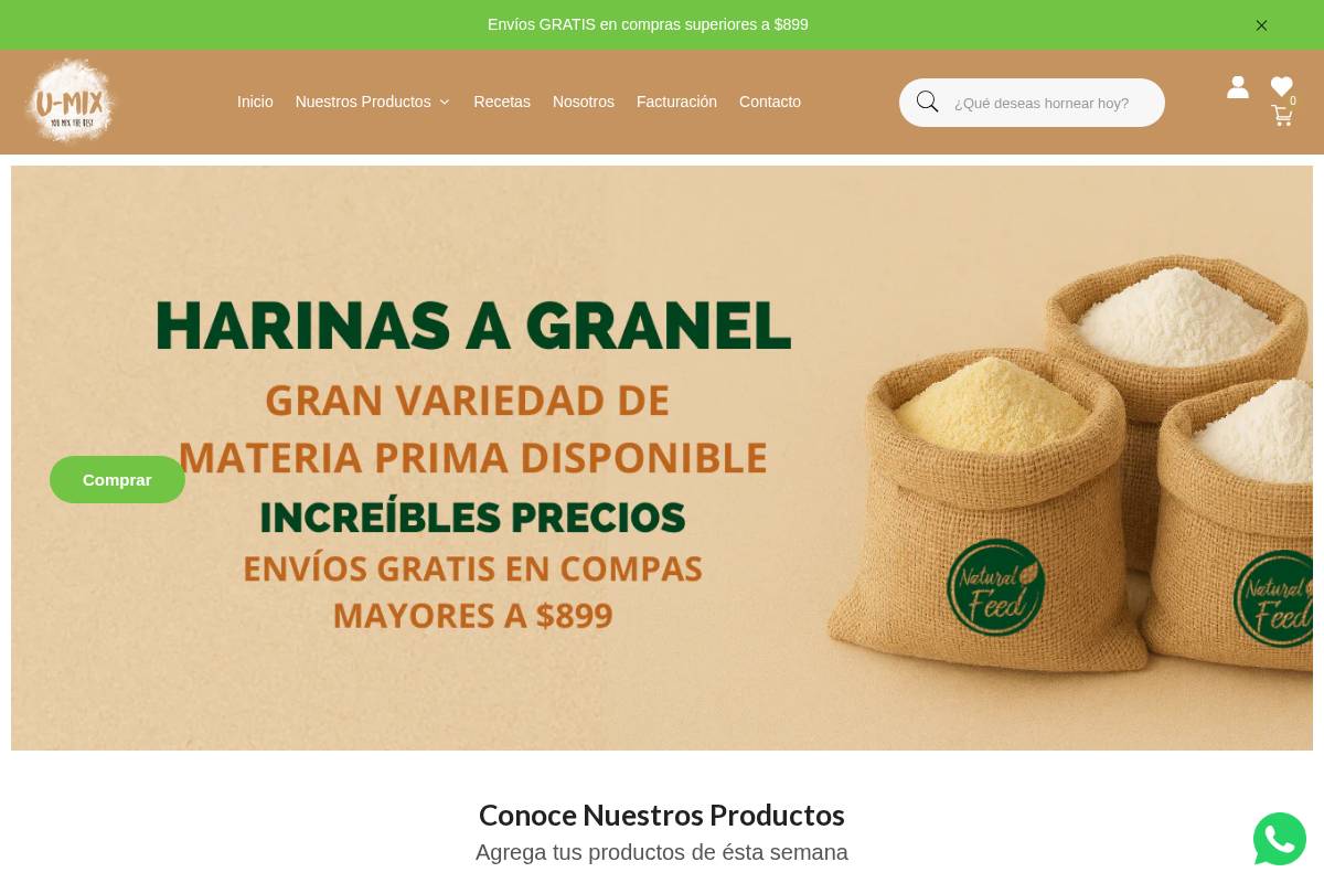 u-mix.com.mx homepage screenshot