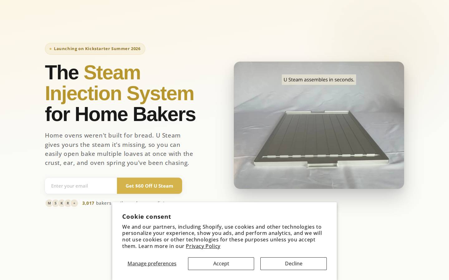 u-steam.co homepage screenshot