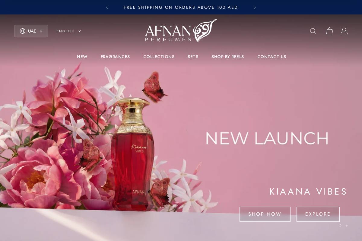 uae.afnan.com homepage screenshot
