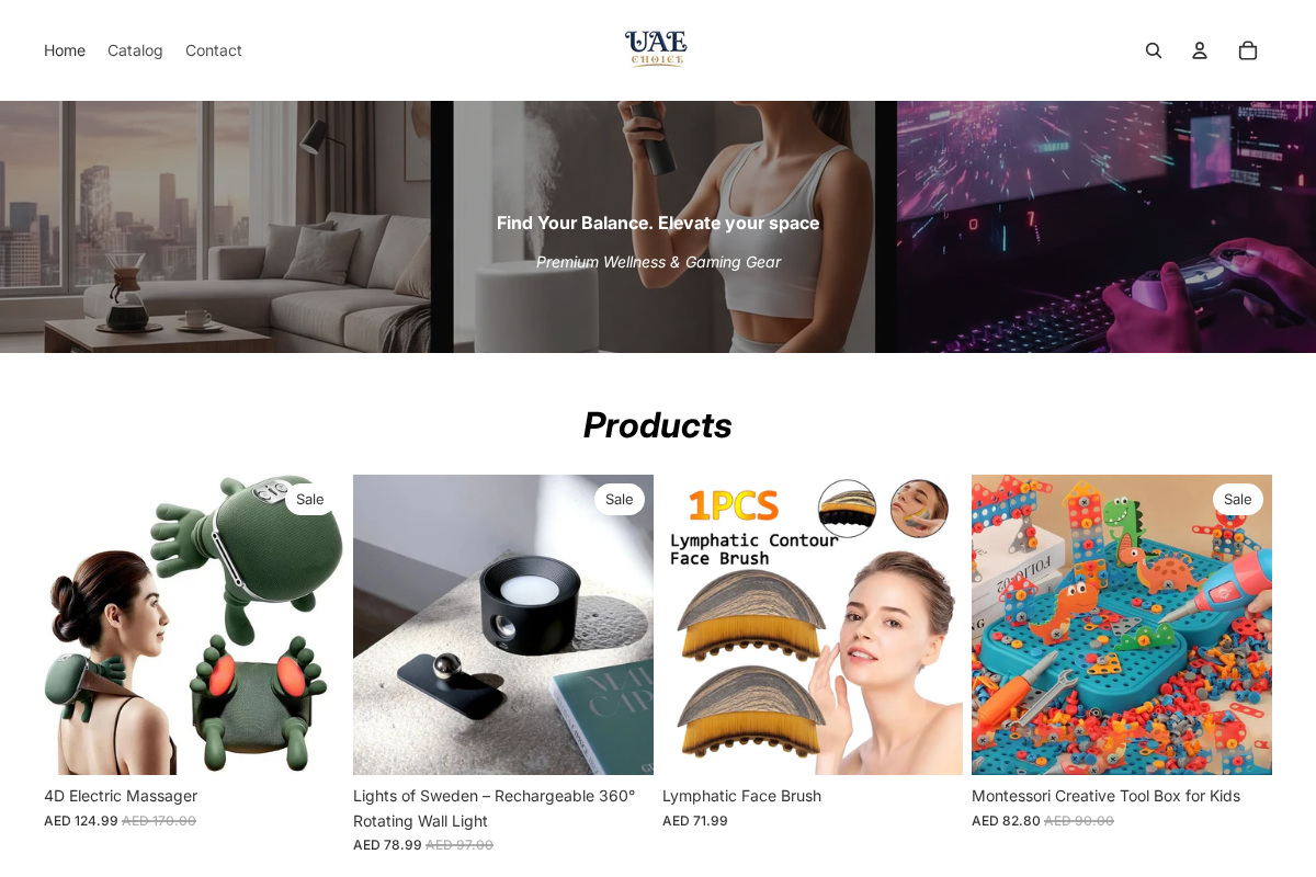 UAE Choice homepage screenshot