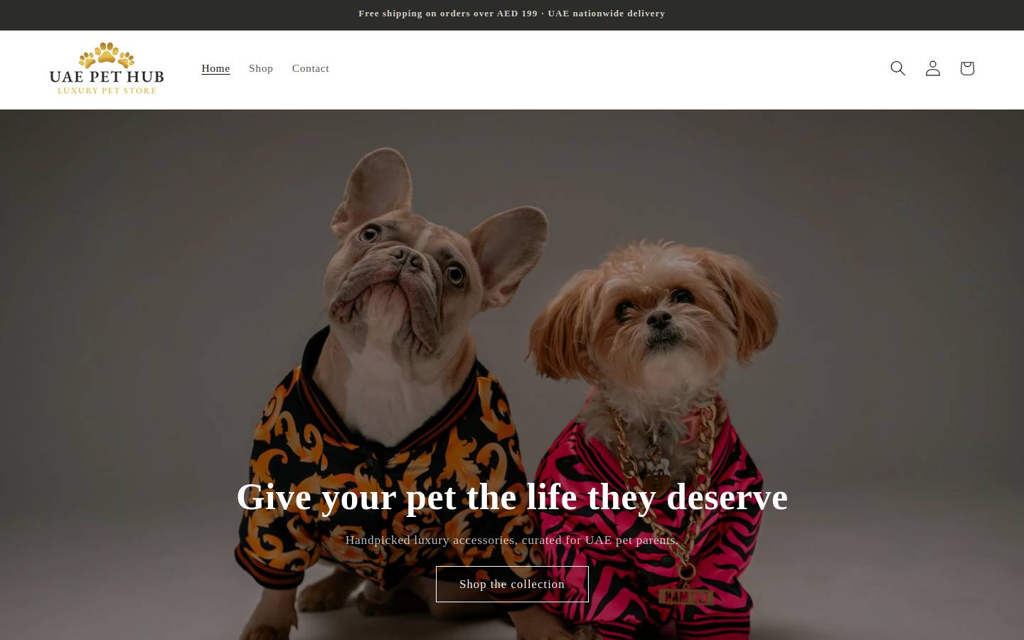 uaepethub.com homepage screenshot