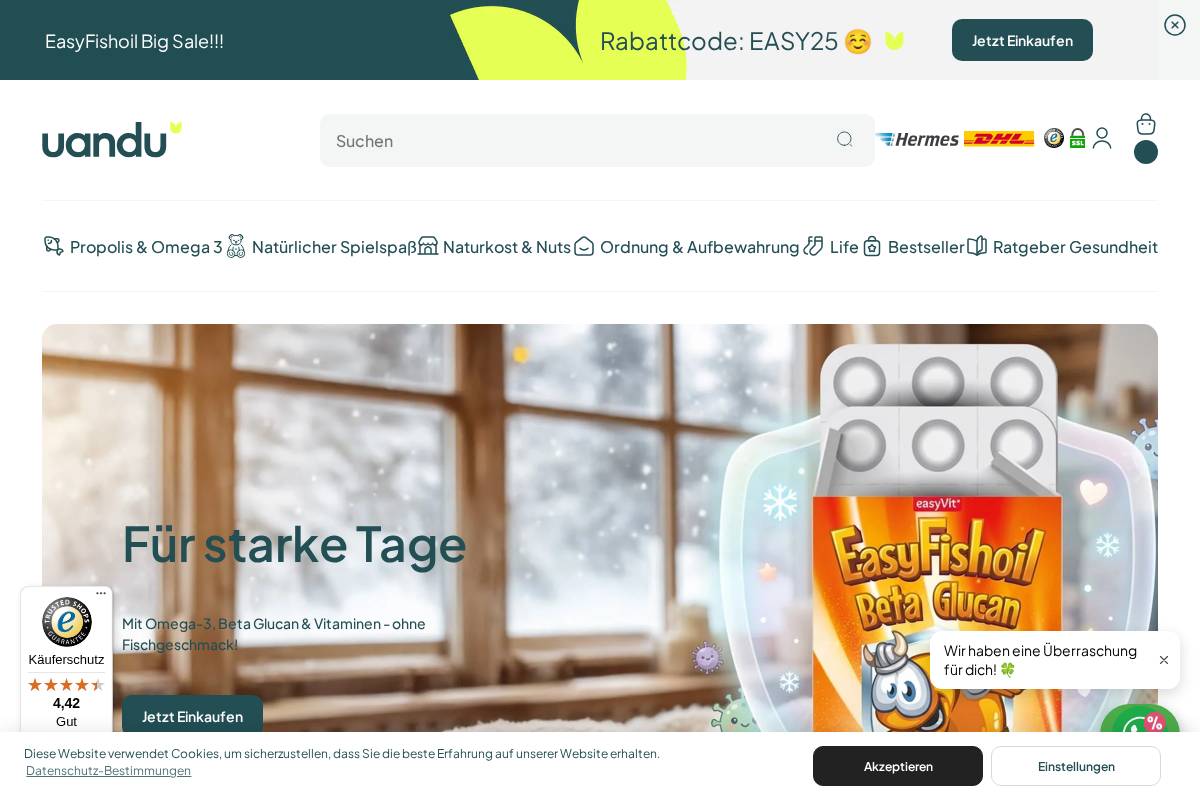 uandu.de homepage screenshot