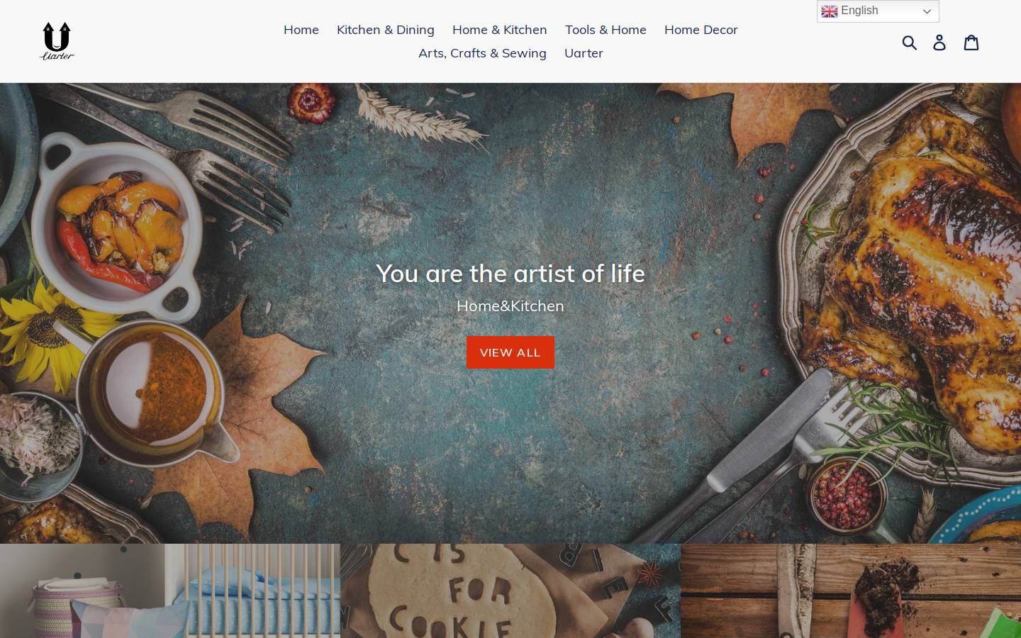 uarter.com homepage screenshot