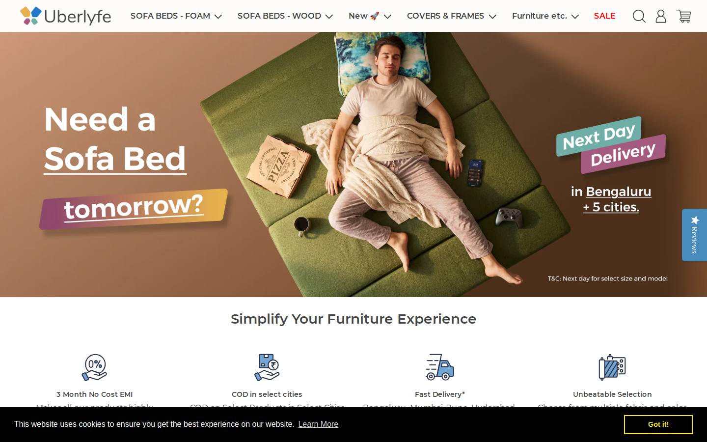 uberlyfe.com homepage screenshot