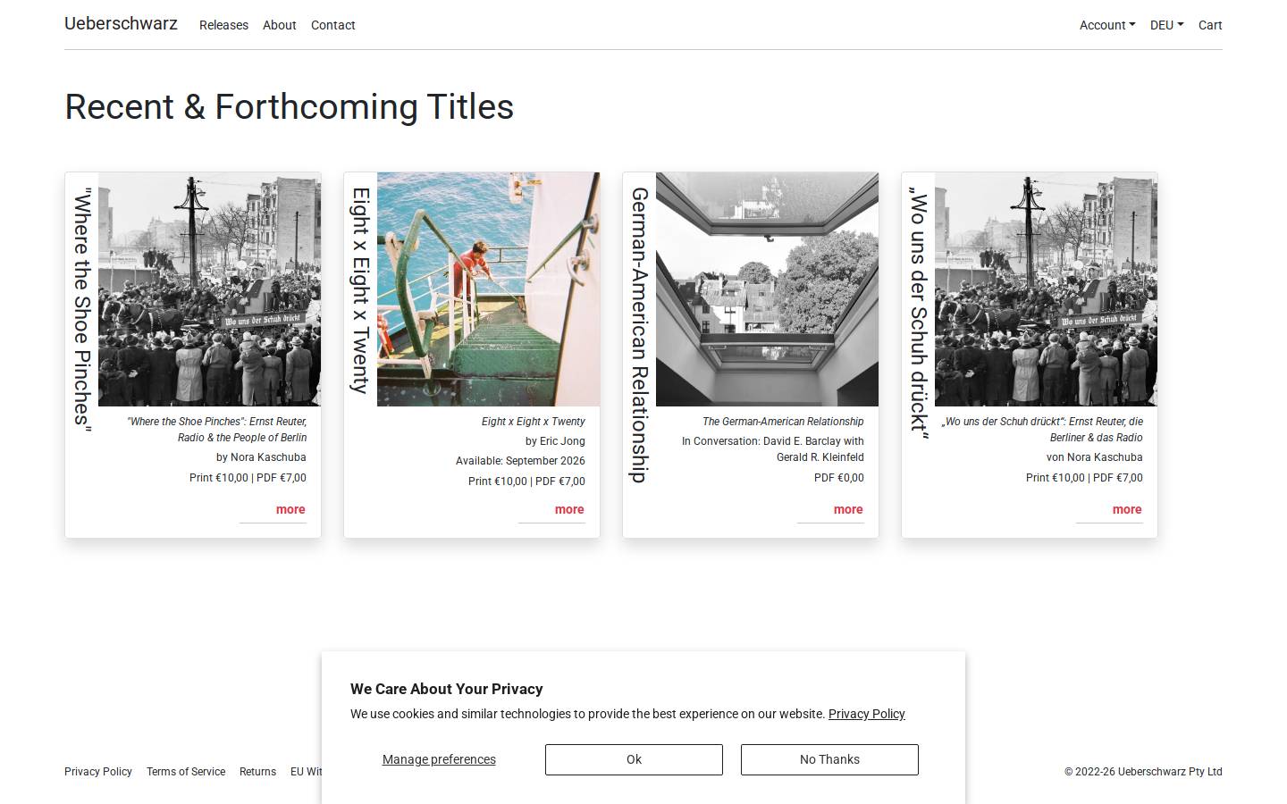 uberschwarz.com homepage screenshot