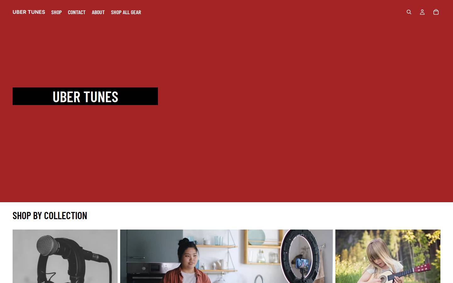 ubertunes.com homepage screenshot