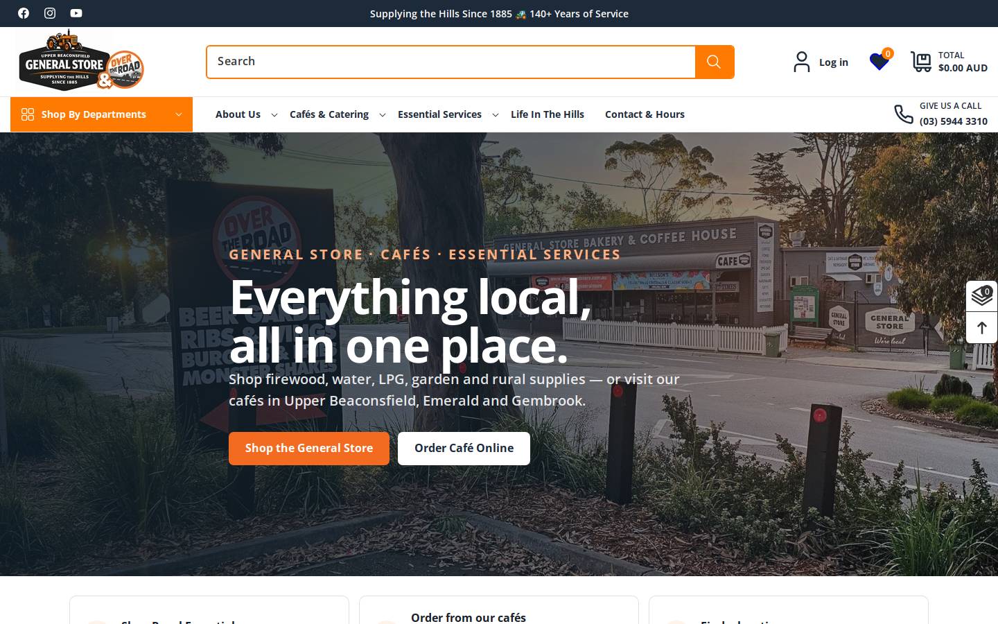 ubgeneralstore.com.au homepage screenshot