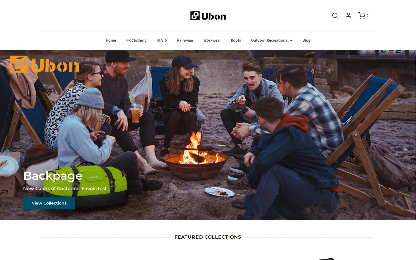 ubonoutdoor.com homepage screenshot