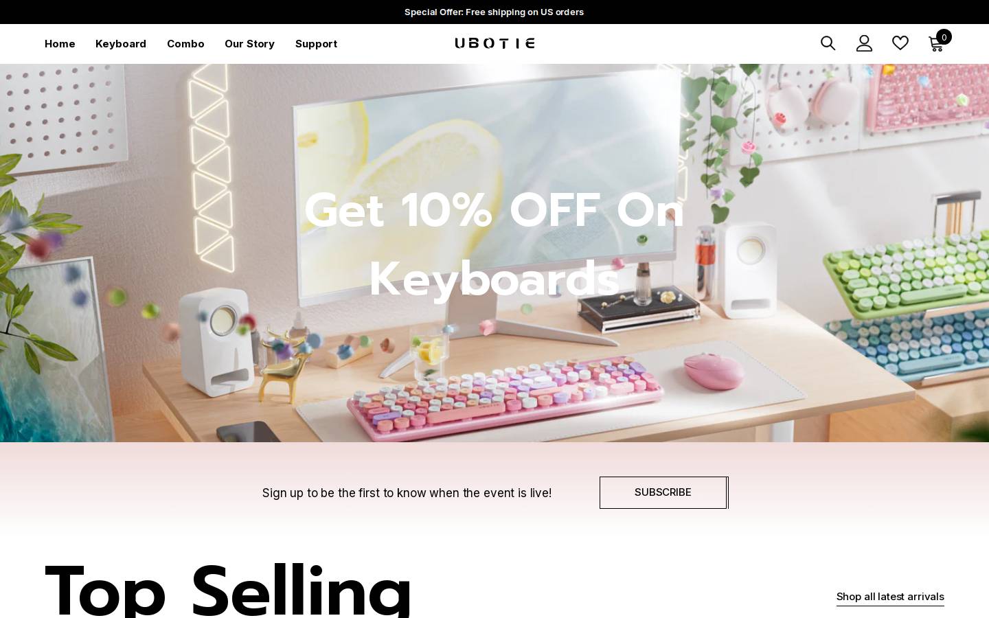 ubotie.com homepage screenshot