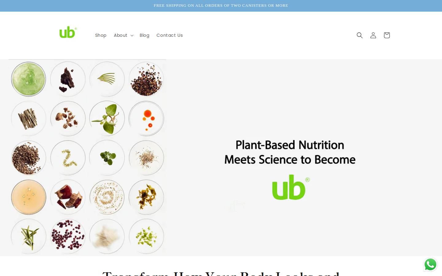 ubreal.com homepage screenshot