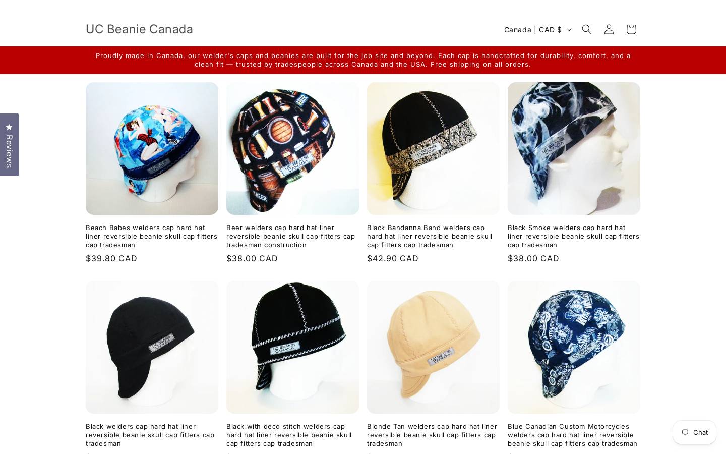 ucbeaniecanada.com homepage screenshot
