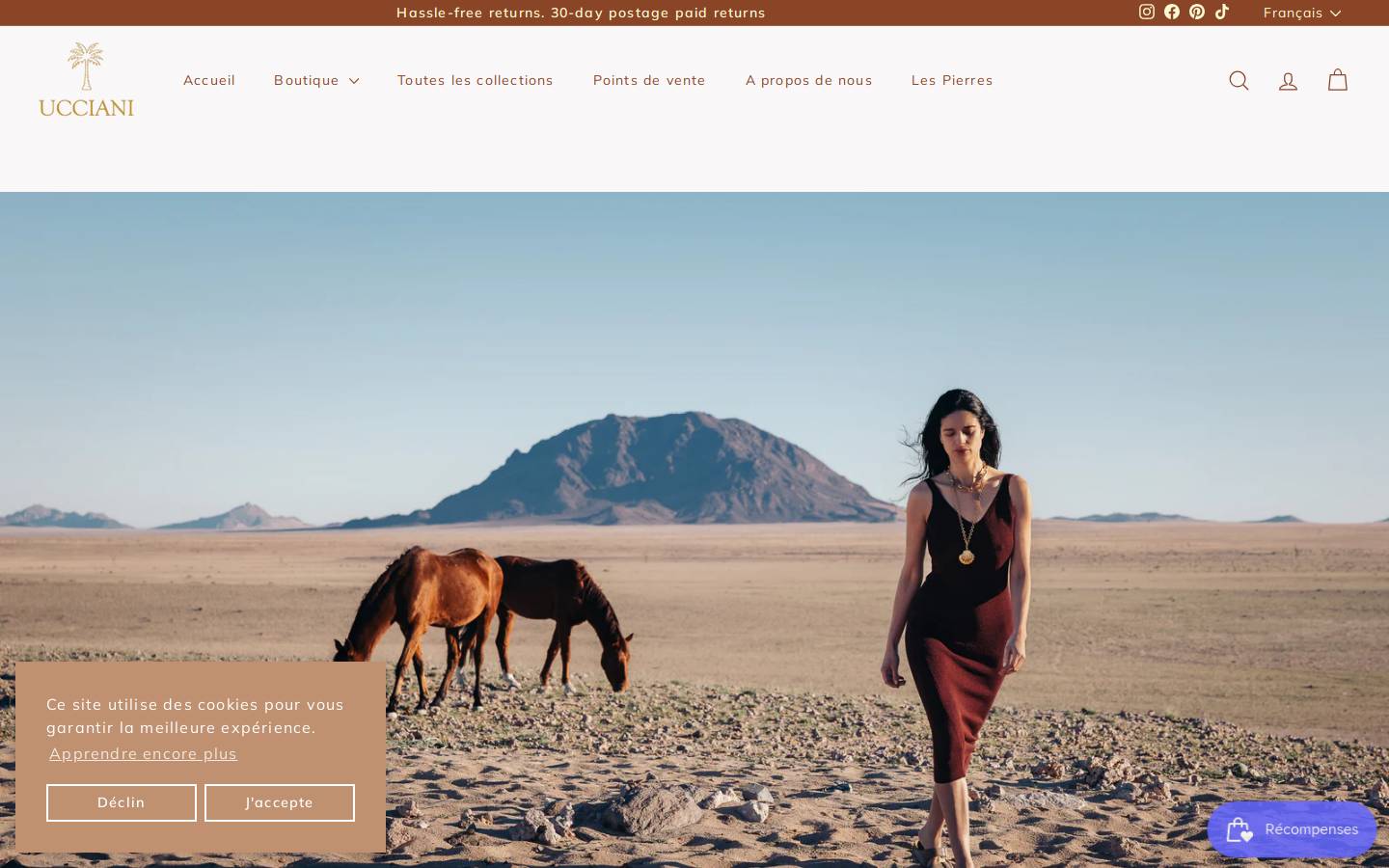 ucciani.com homepage screenshot