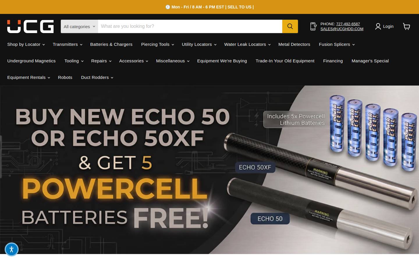 UCG Underground Inc homepage screenshot