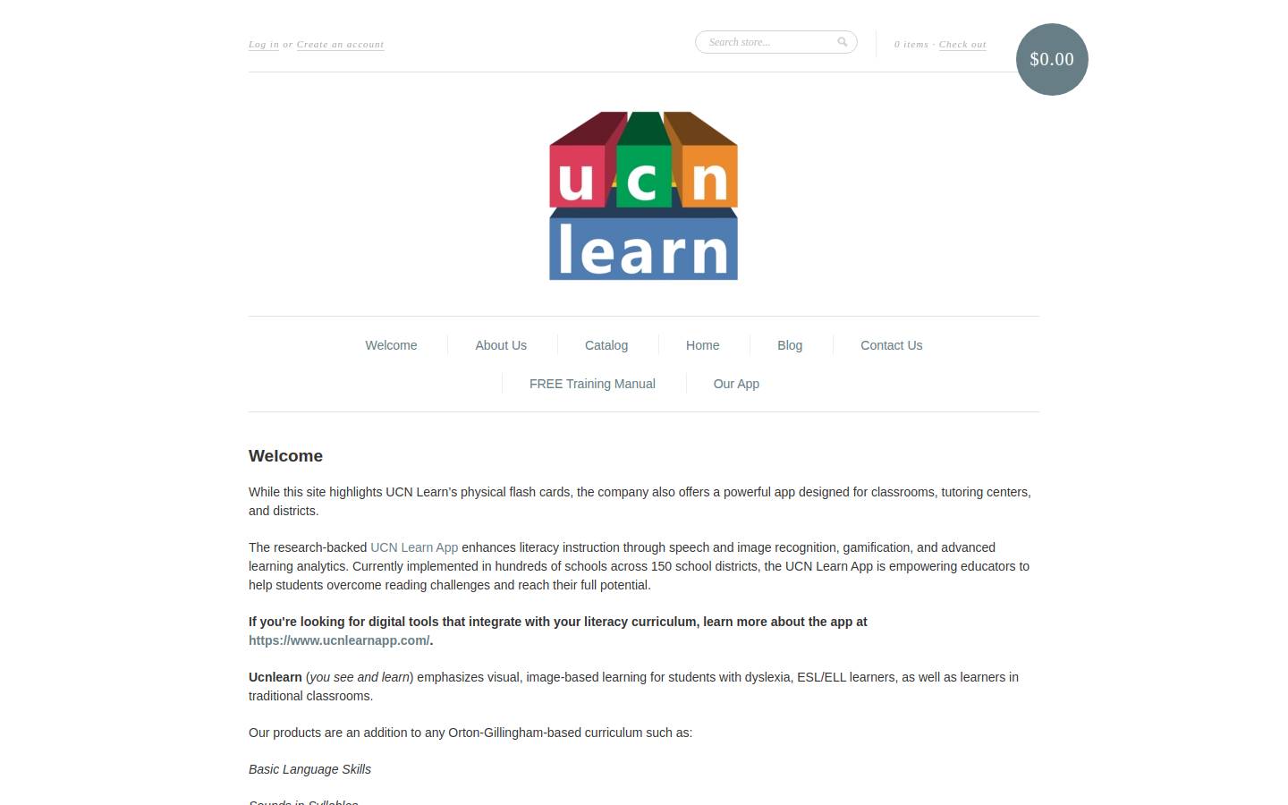 ucnlearn.com homepage screenshot