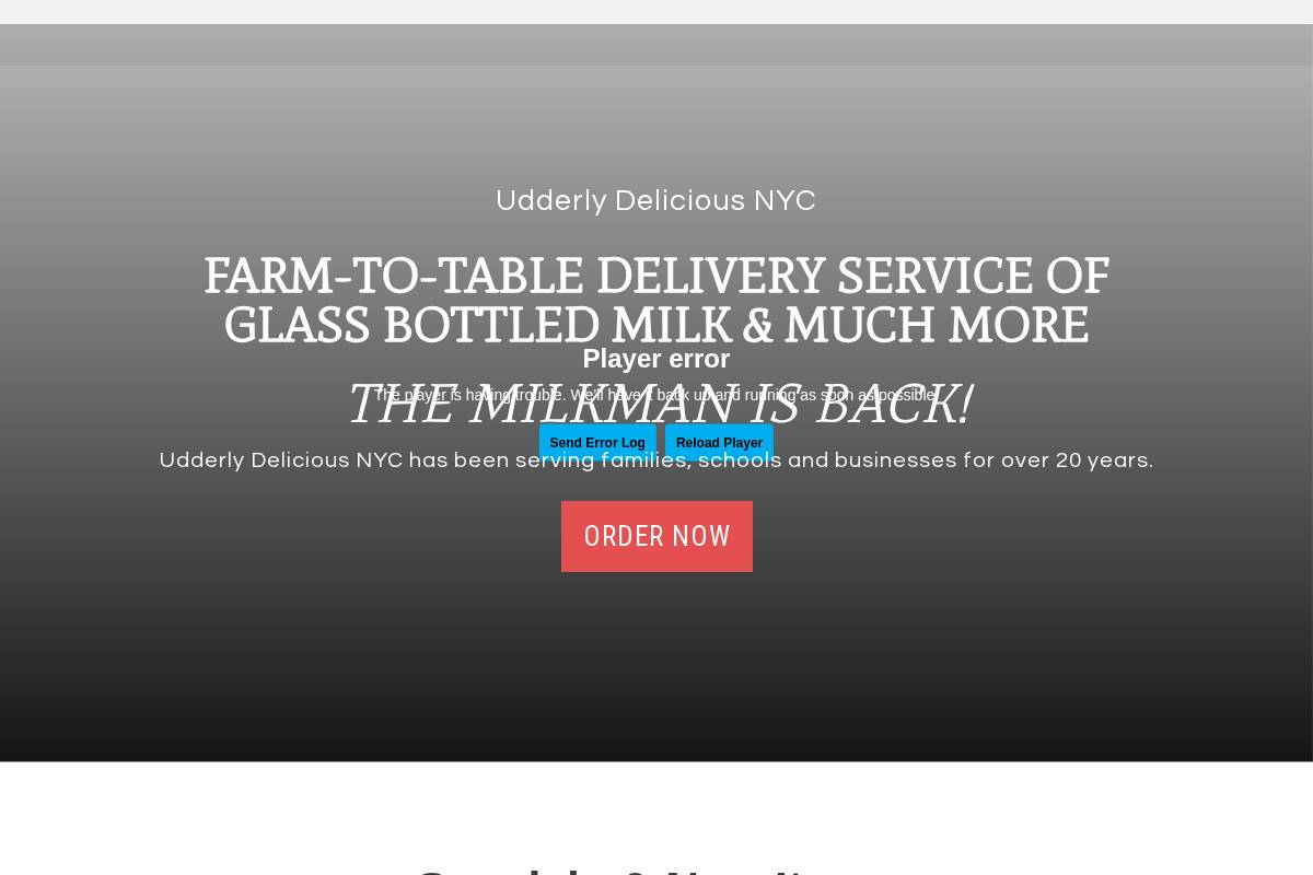 udderlydeliciousnyc.com homepage screenshot