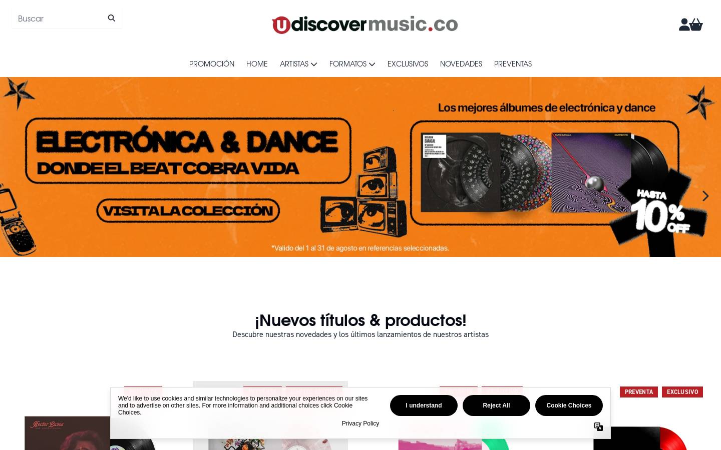uDiscover Music homepage screenshot