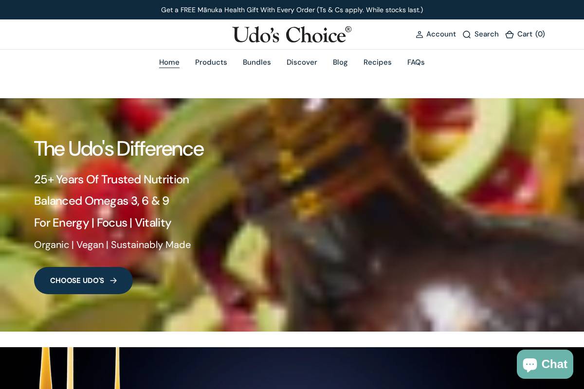 Udoschoice homepage screenshot