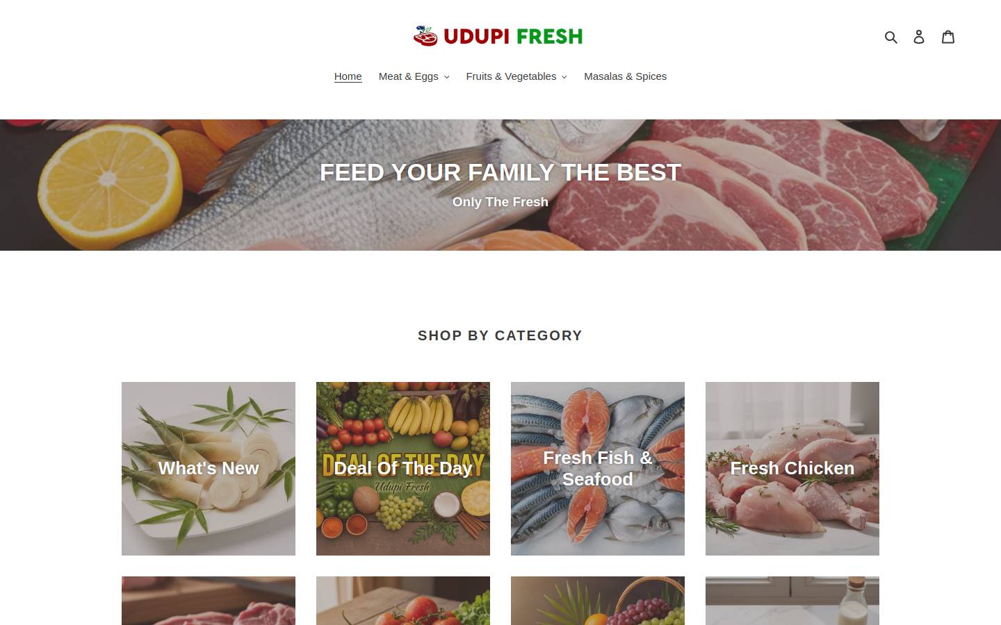 udupifresh.com homepage screenshot